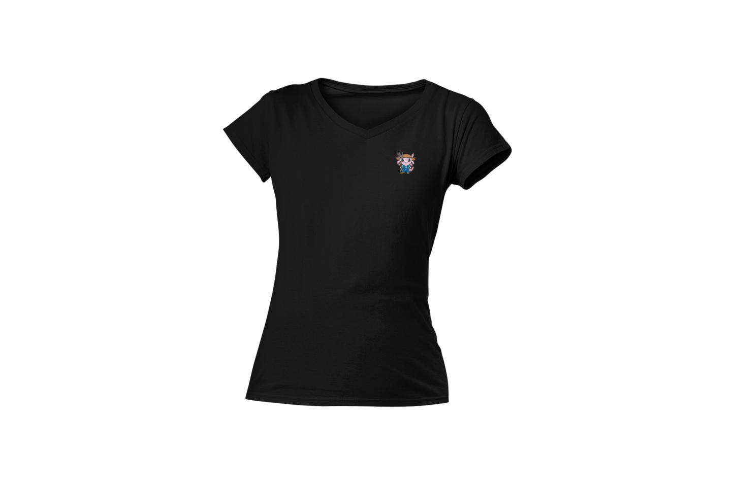 Playera Cuello V Axolotzin Granjero Ajolote Adulto