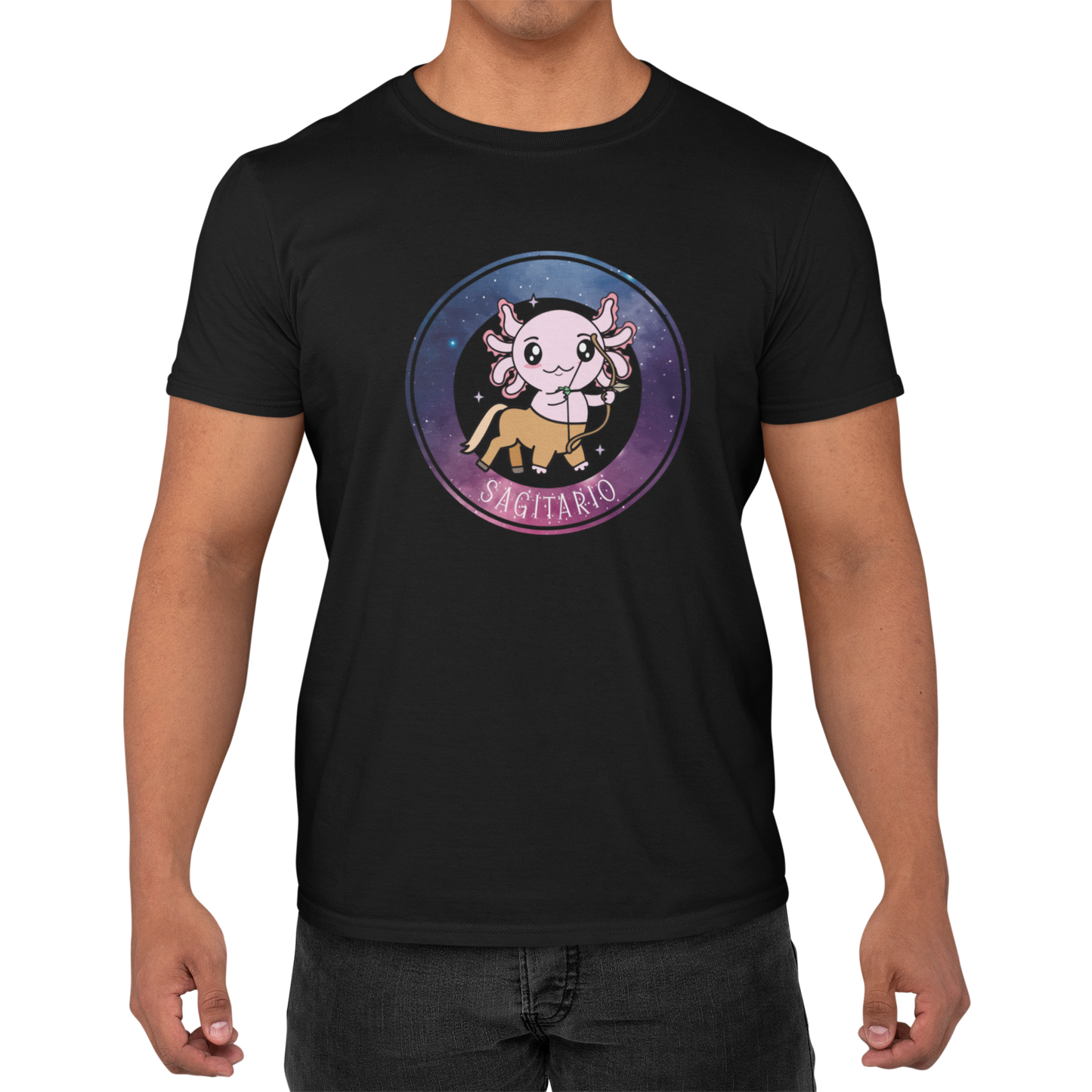 Playera Axolotzin Horoscopos Galaxy Sagitario Ajolote Adulto E Infantil