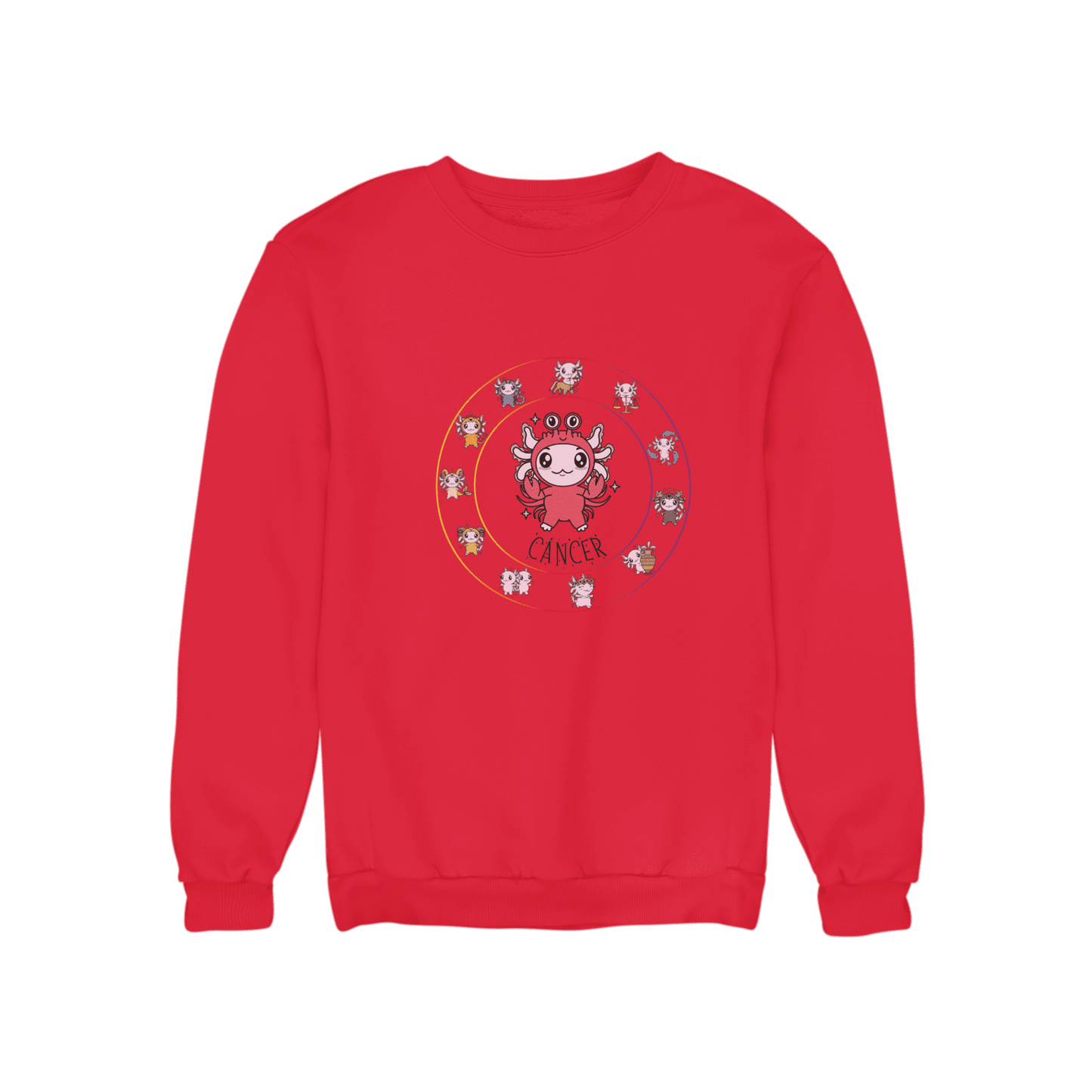 Sudadera Horóscopos Cancer Axolotzin Ajolote Unisex