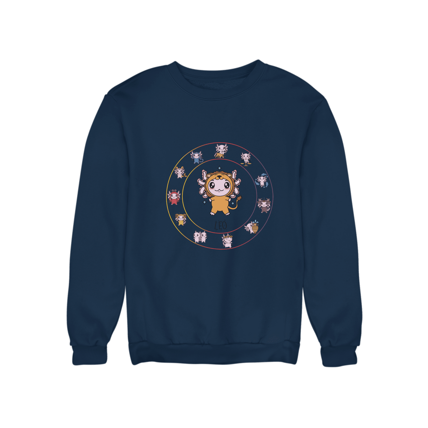 Sudadera Horóscopos Leo Axolotzin Ajolote Unisex