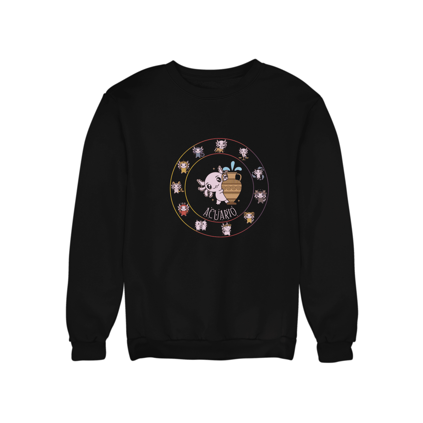 Sudadera Horóscopos Acuario Axolotzin Ajolote Unisex
