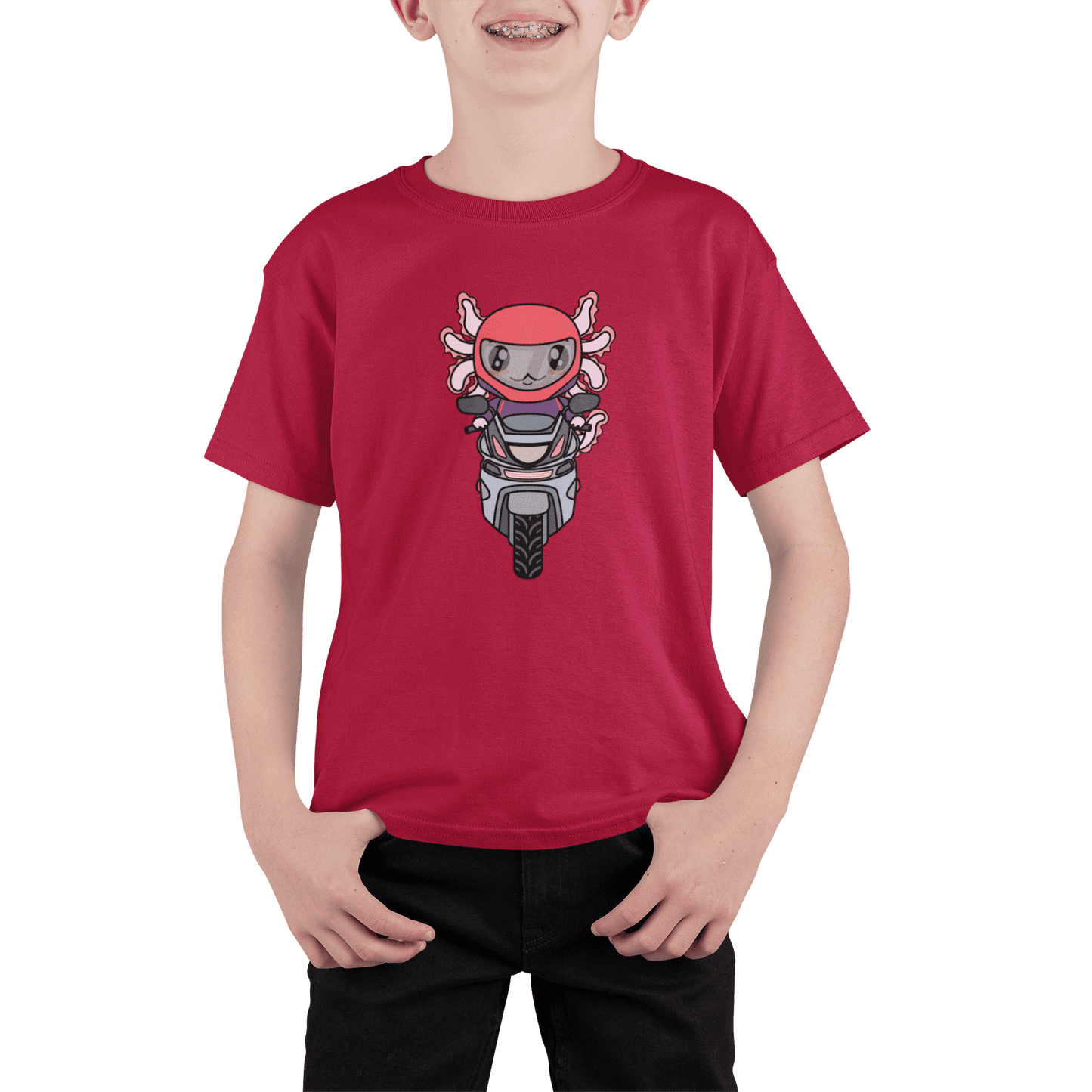 Playera Axolotzin Motoneta Ajolote Adulto E Infantil