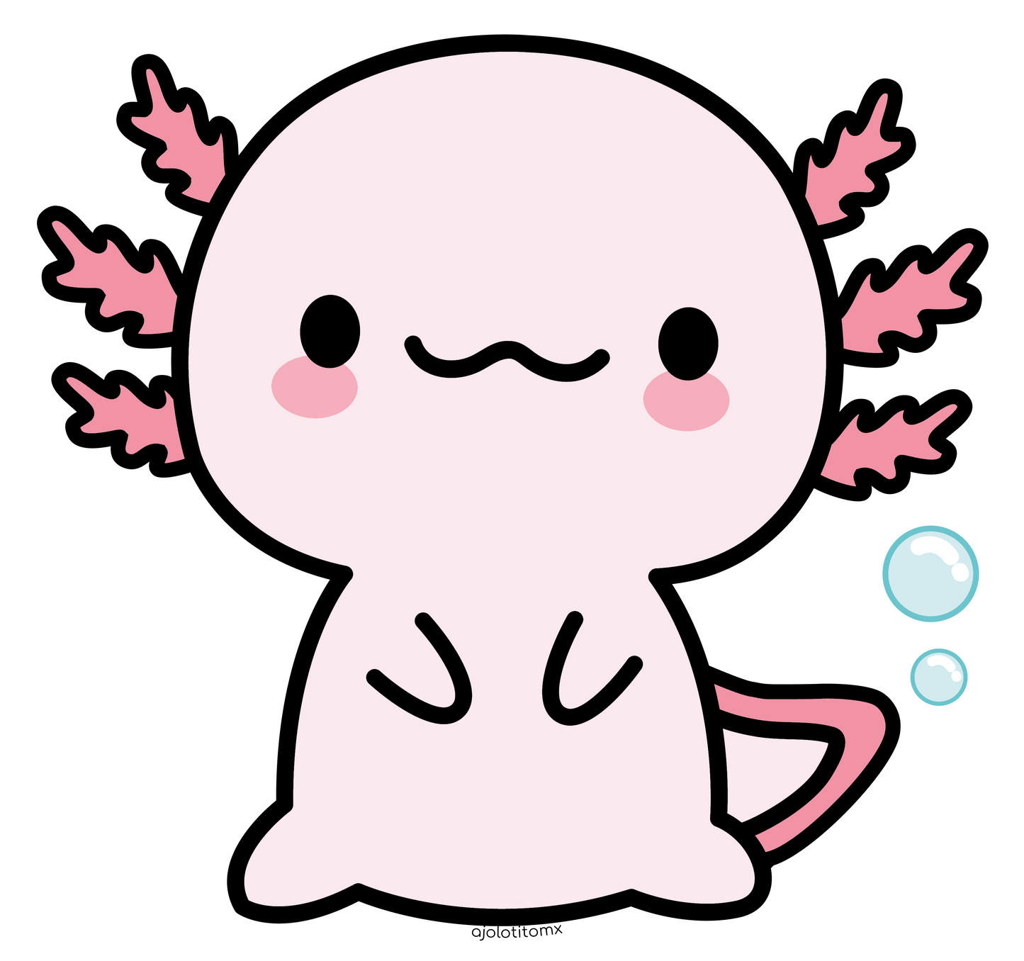 Sticker Ajolote Sentado Xo The Monster