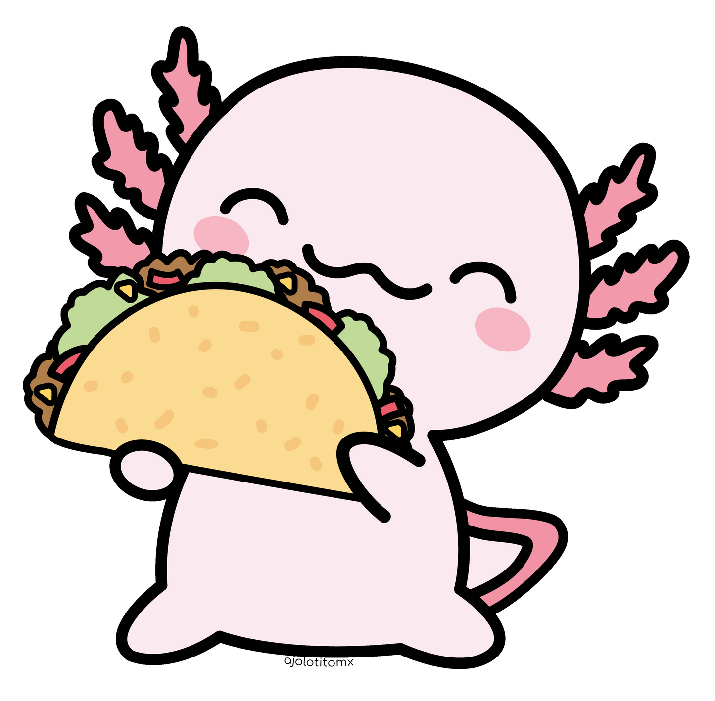 Sticker Ajolote Taco Xo The Monster