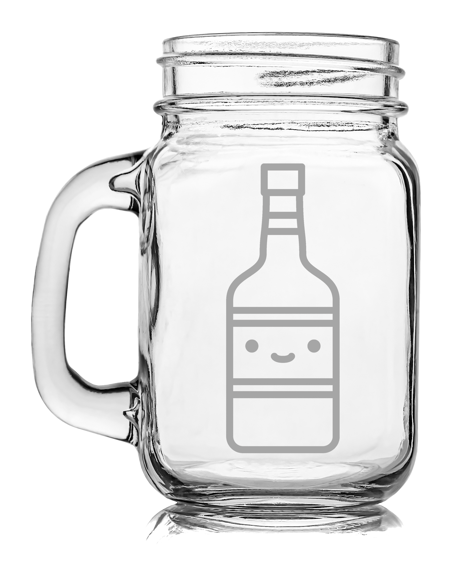 Tarro Vidrio Grabado Botella México