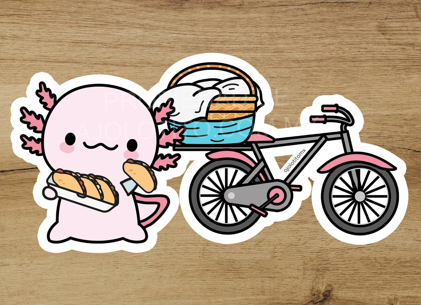 Sticker Ajolote Tacos De Canasta Xo The Monster