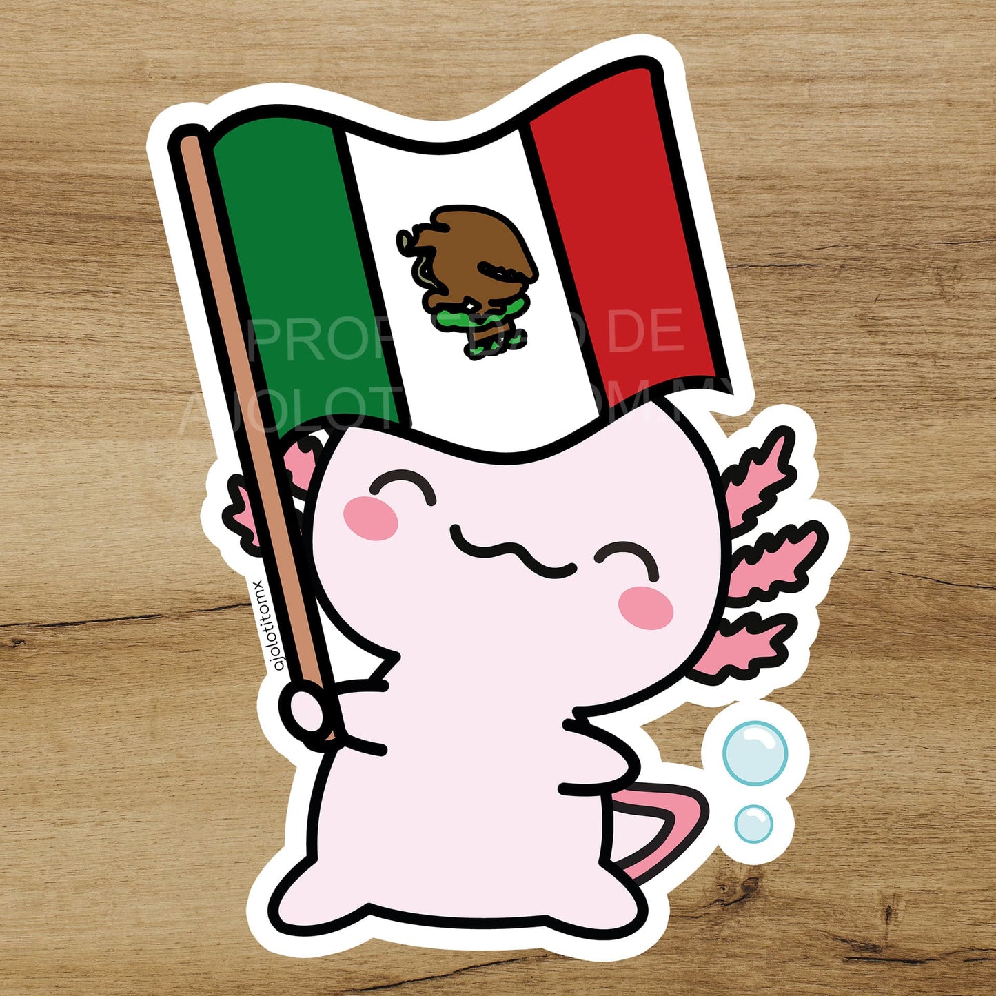 Sticker Ajolote Y Su Bandera Xo The Monster