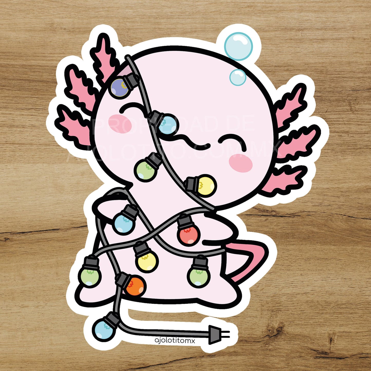 Sticker Tito Ajolote Luces Xo The Monster