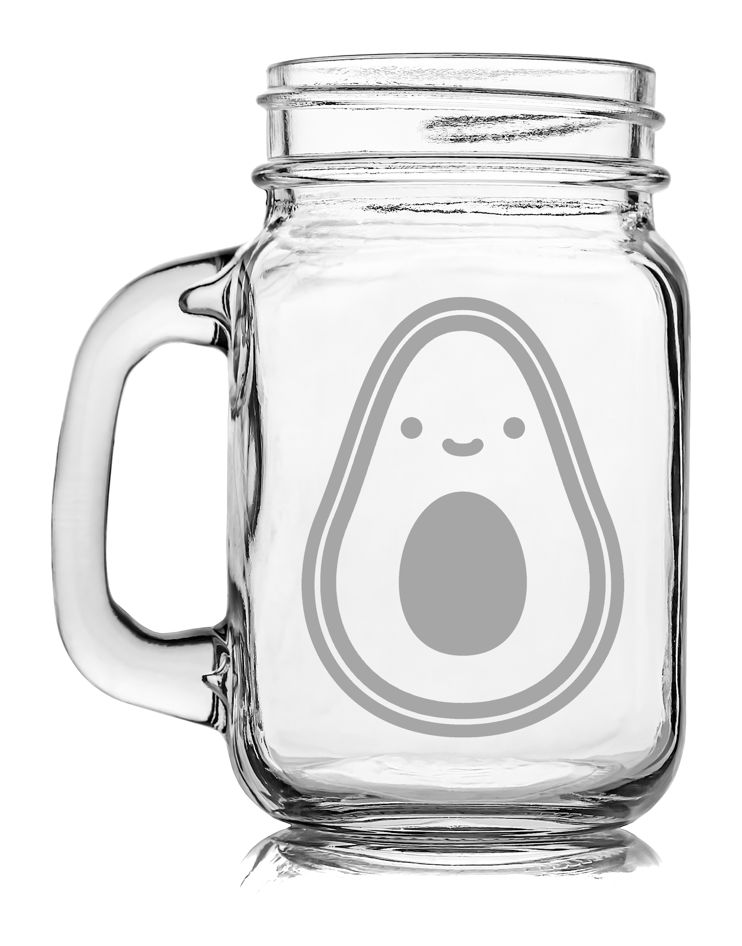 Tarro Vidrio Grabado Aguacate México