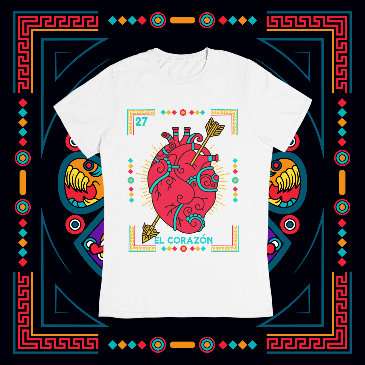 Playera Loteria El Corazon Adulto E Infantil