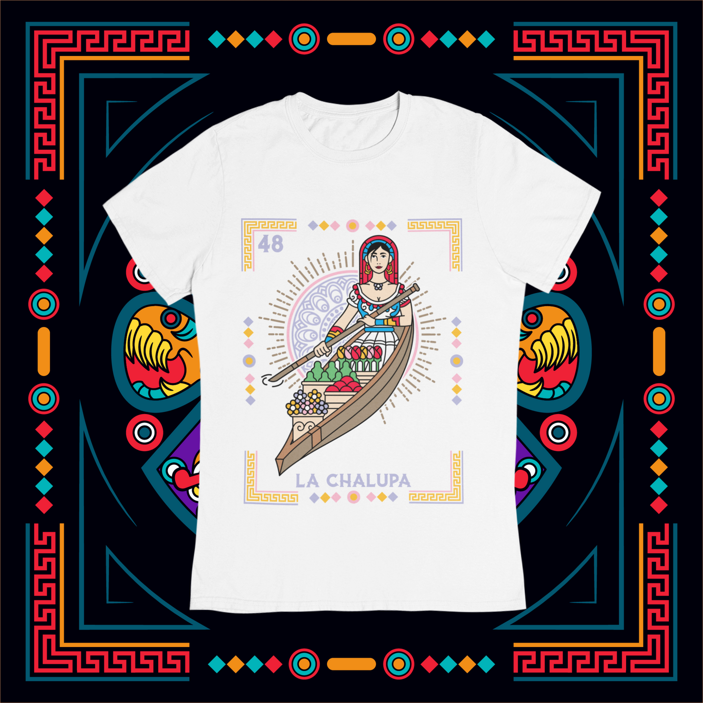 Playera Loteria La Chalupa Adulto E Infantil