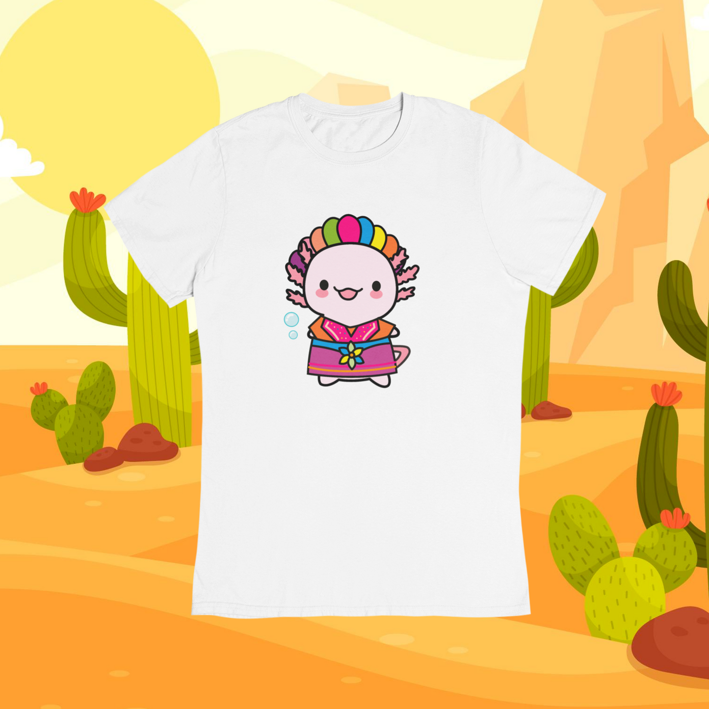 Playera Ajolotita Mexicana Xo The Monster Adulto E Infantil