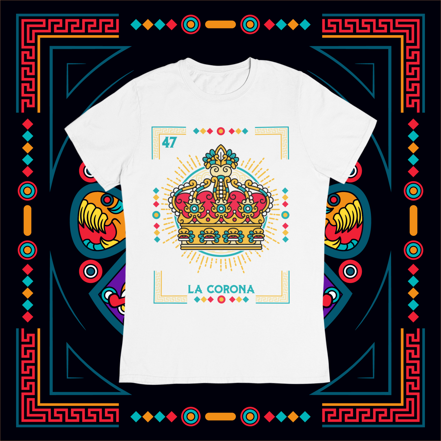 Playera Loteria La Corona Adulto E Infantil