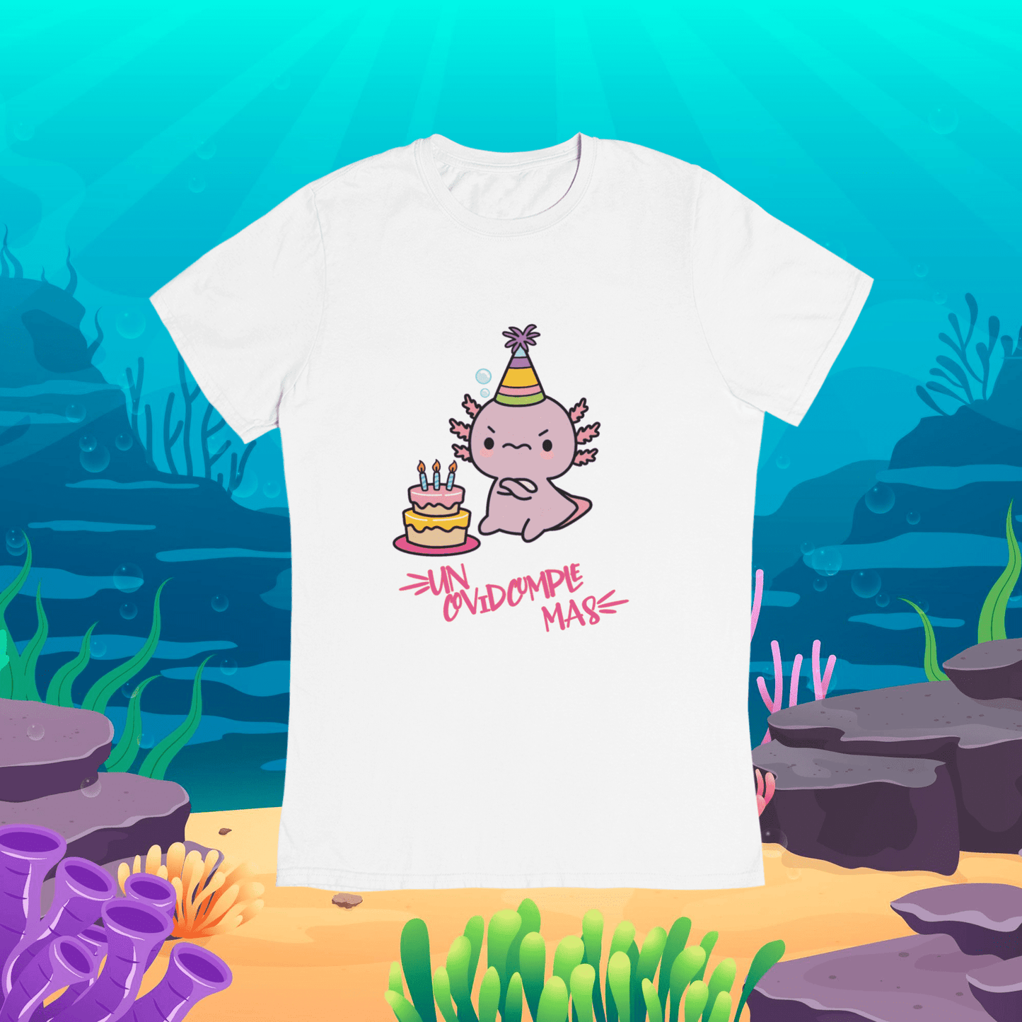 Playera Ajolote Covidcumple Xo The Monster Adulto E Infantil