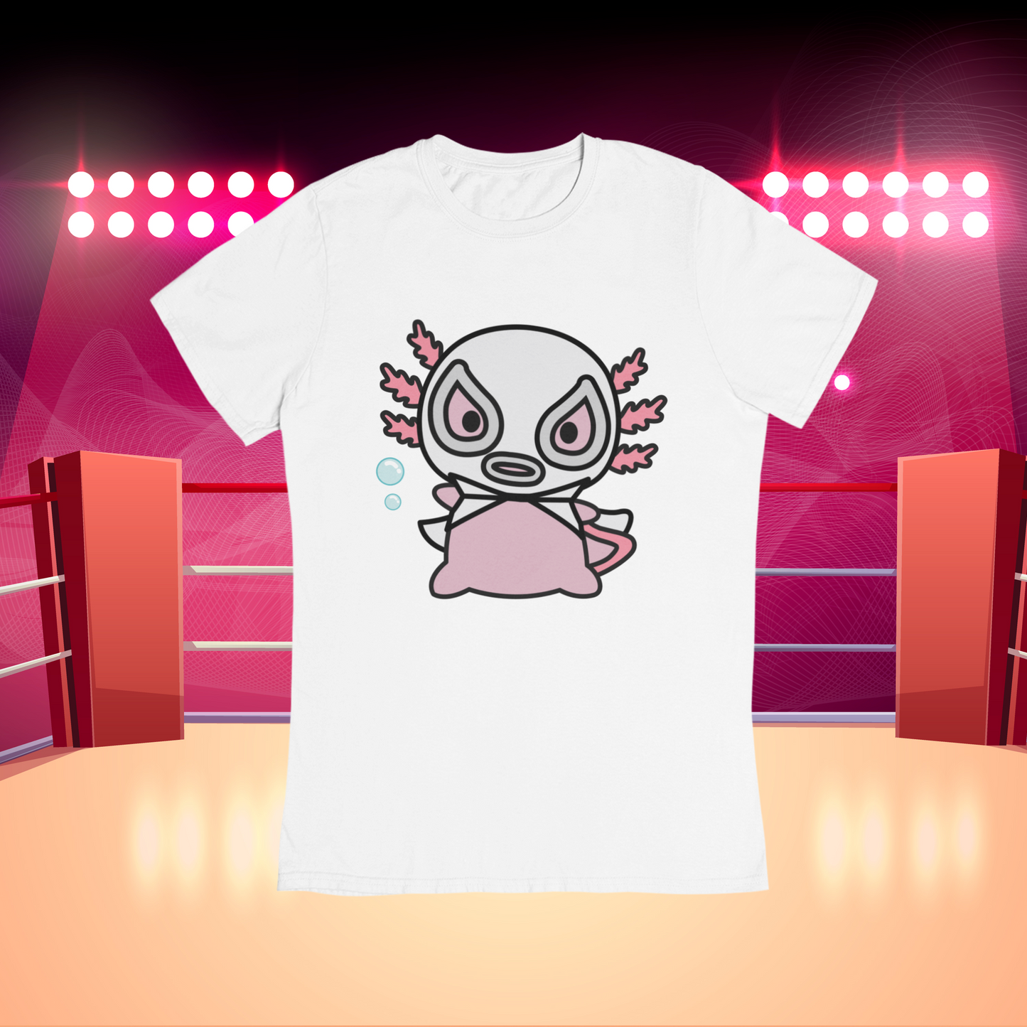 Playera Ajolote Plateado Xo THe Monster Adulto E Infantil