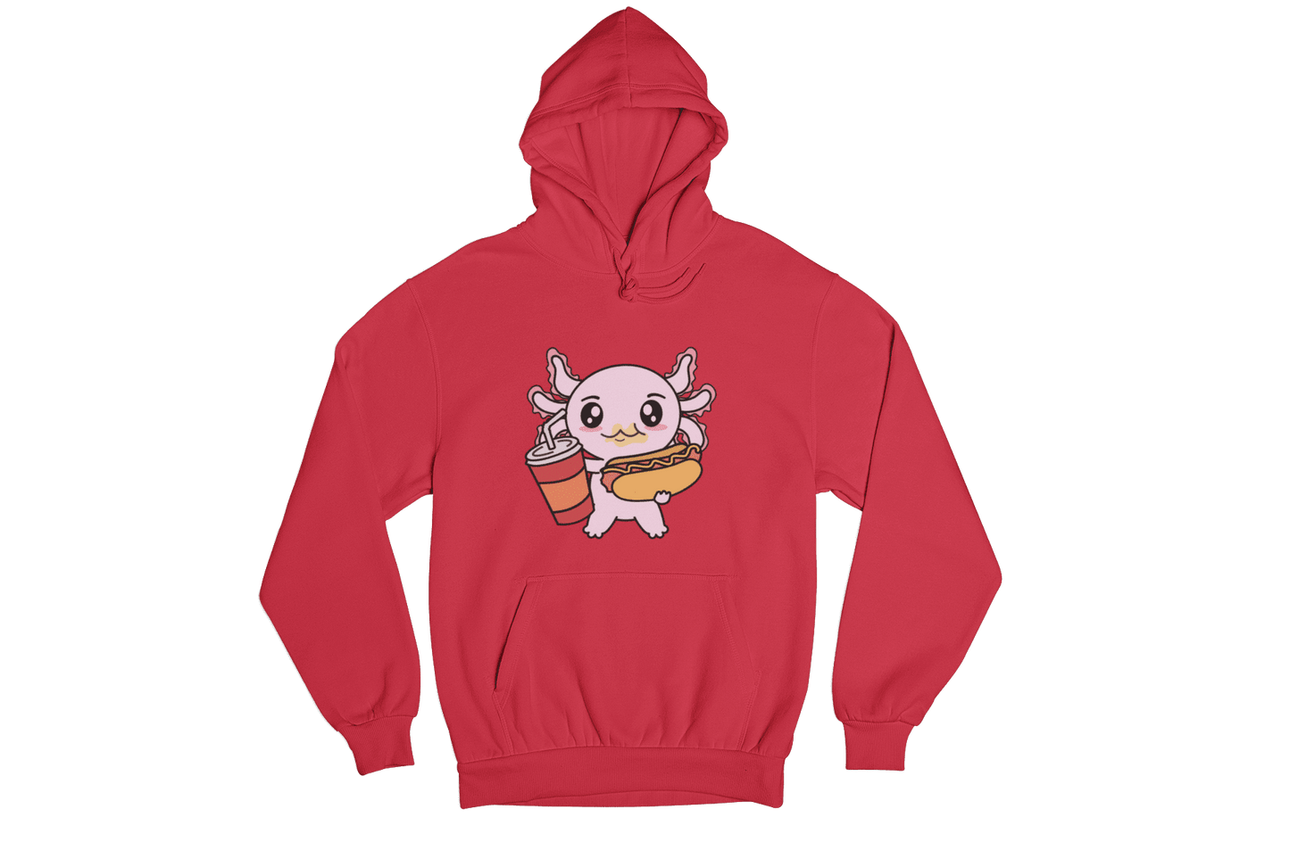 Hoodie Axolotzin Comiendo Jocho Ajolote Unisex