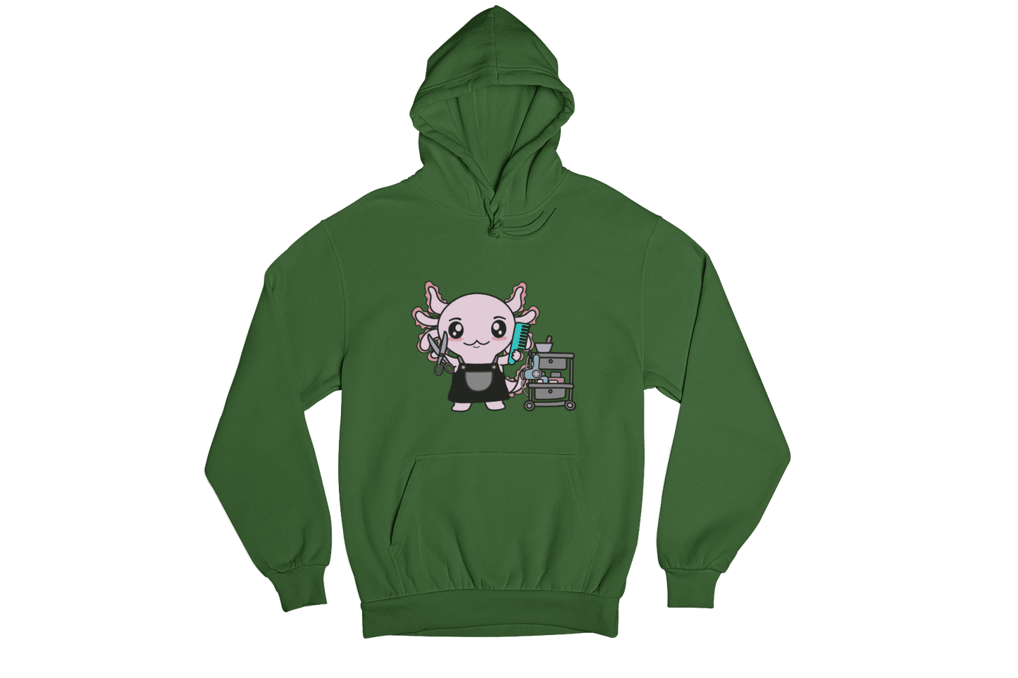 Hoodie Axolotzin Barbero Ajolote Unisex