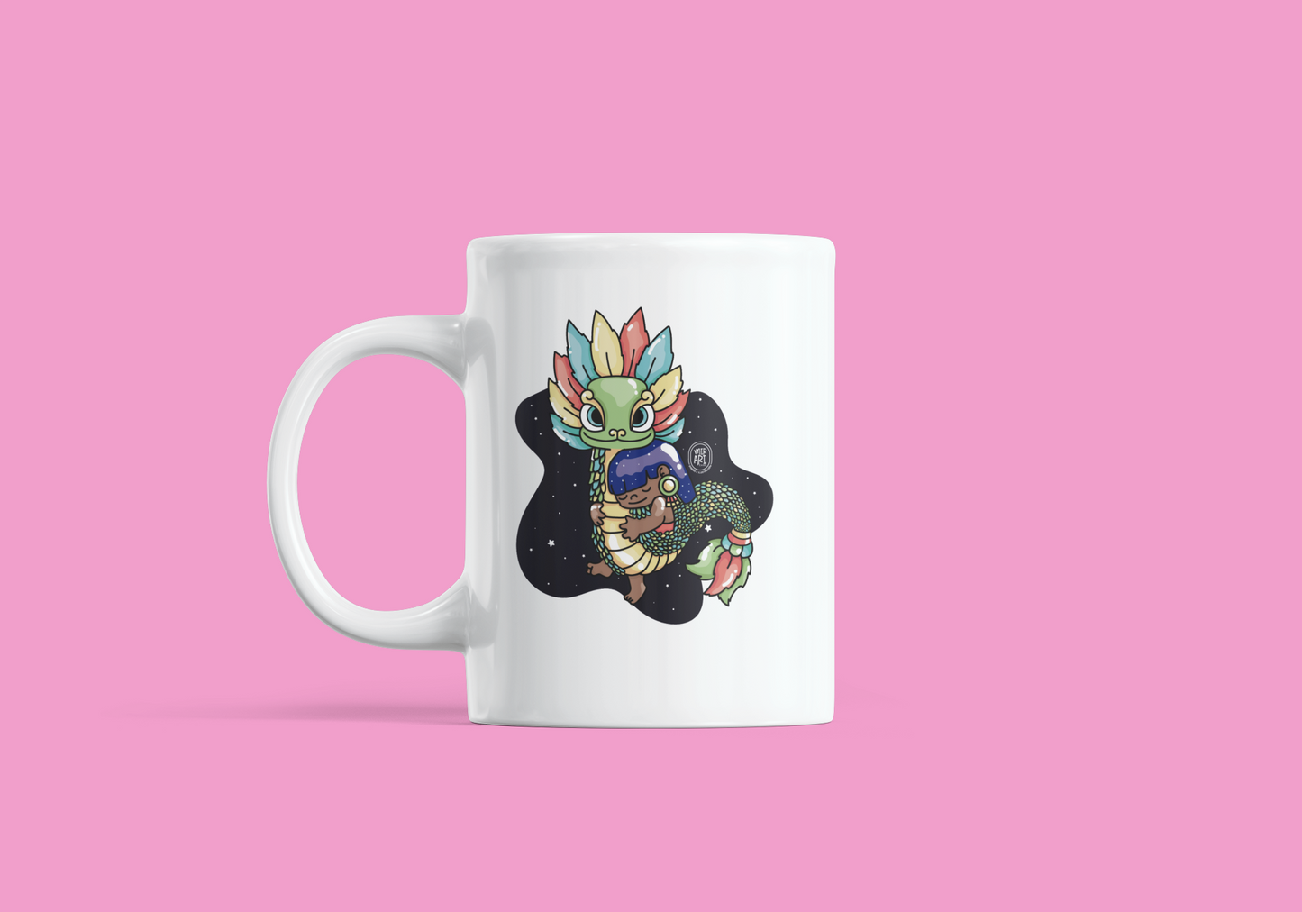 Taza Ajolotito Niña Y Quetzalcoatl Mirari Chan