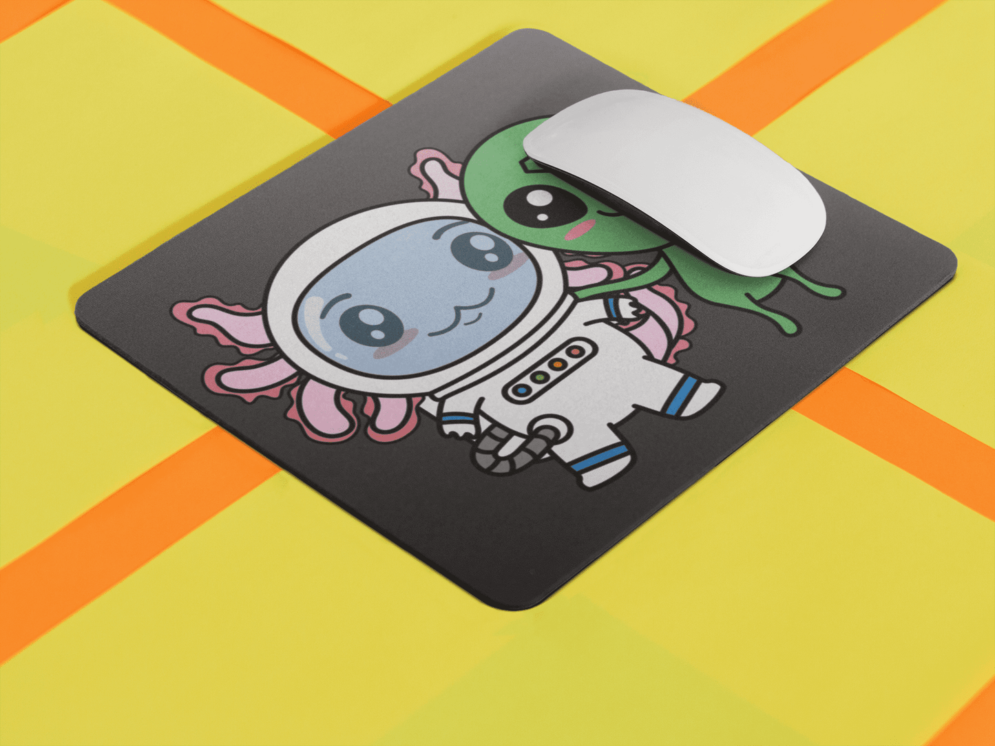Mousepad Axolotzin Y Marcianito Ajolote