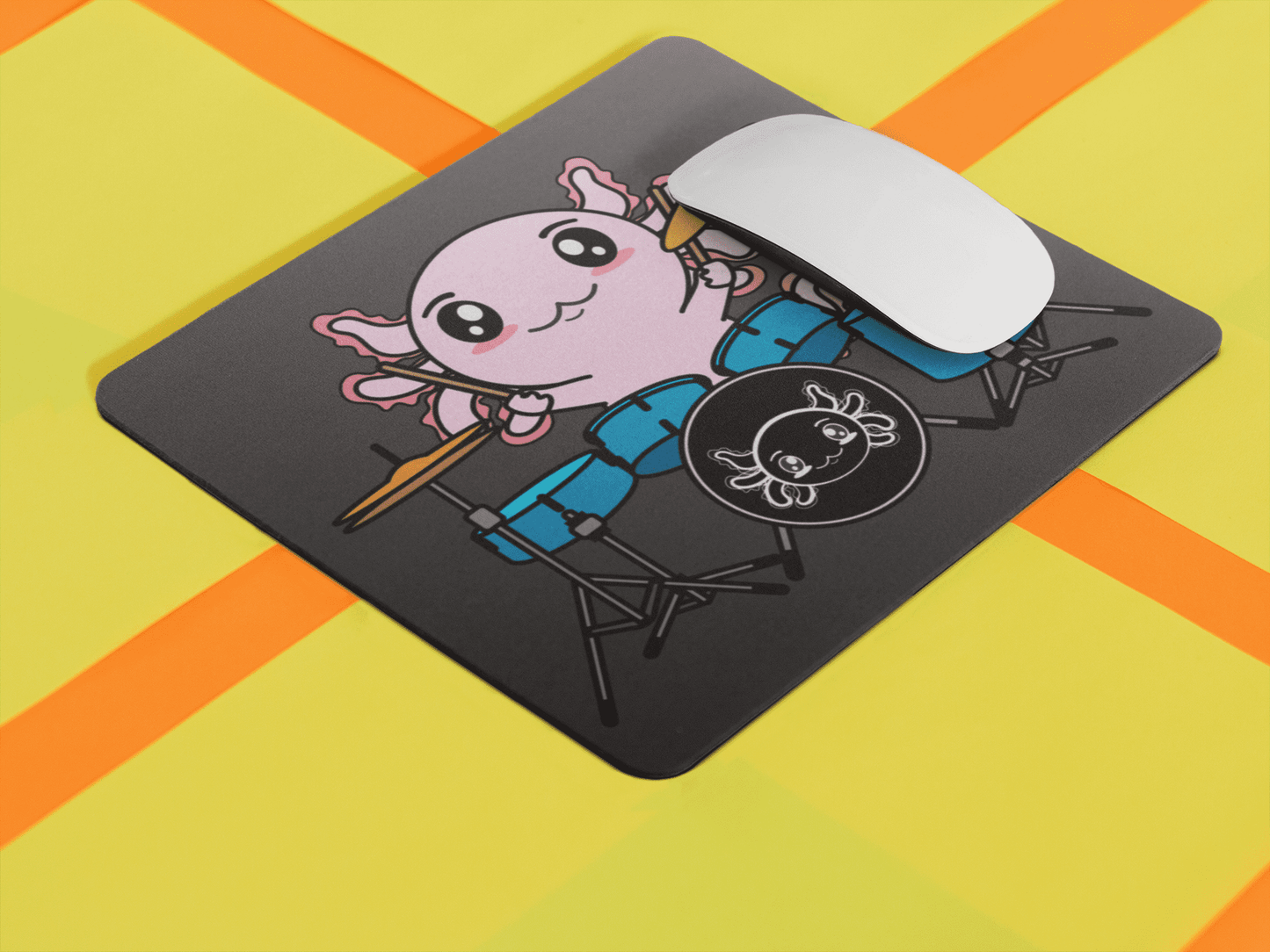 Mousepad Axolotzin Baterista Ajolote