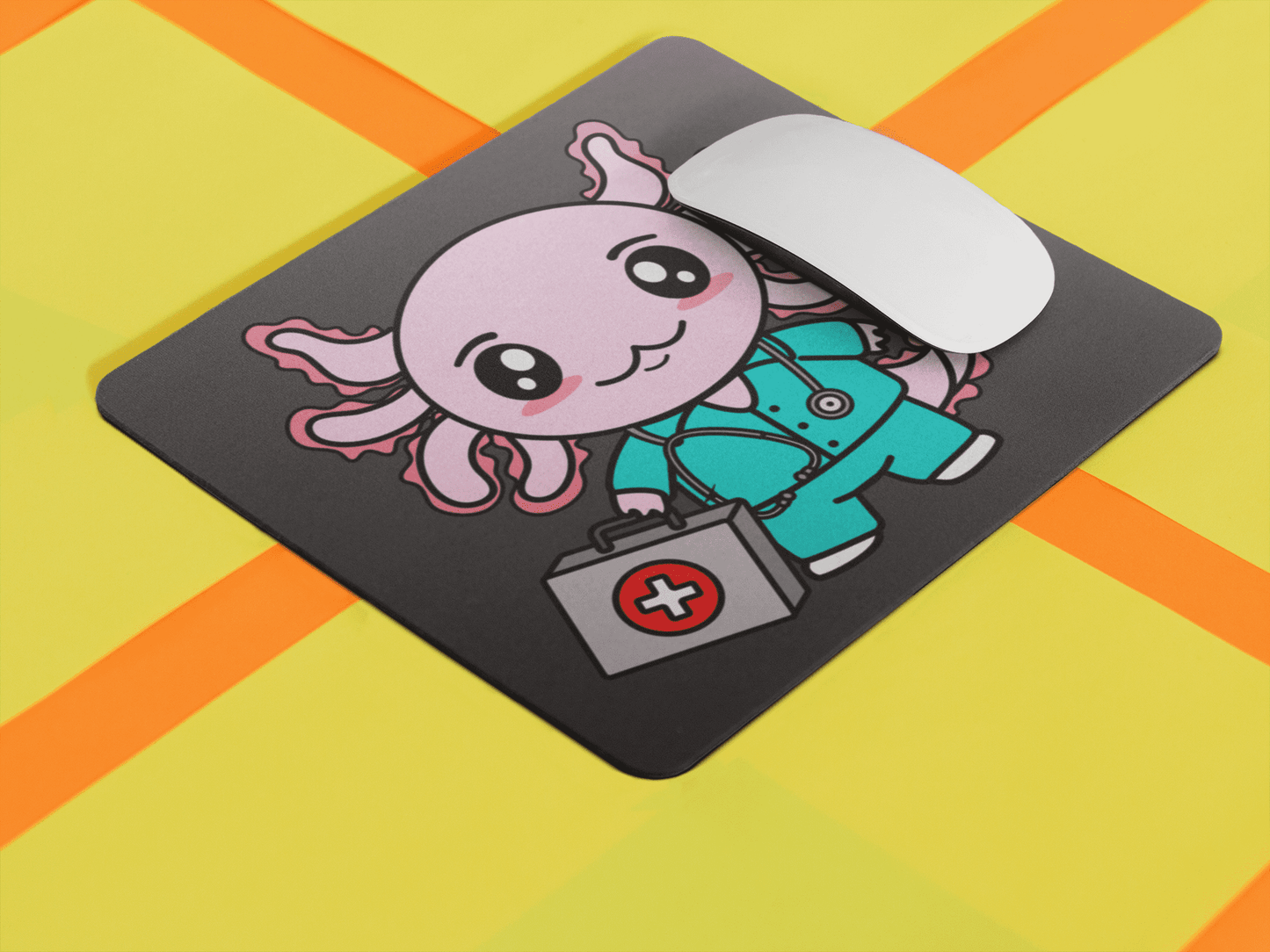 Mousepad Axolotzin Enfermero Ajolote