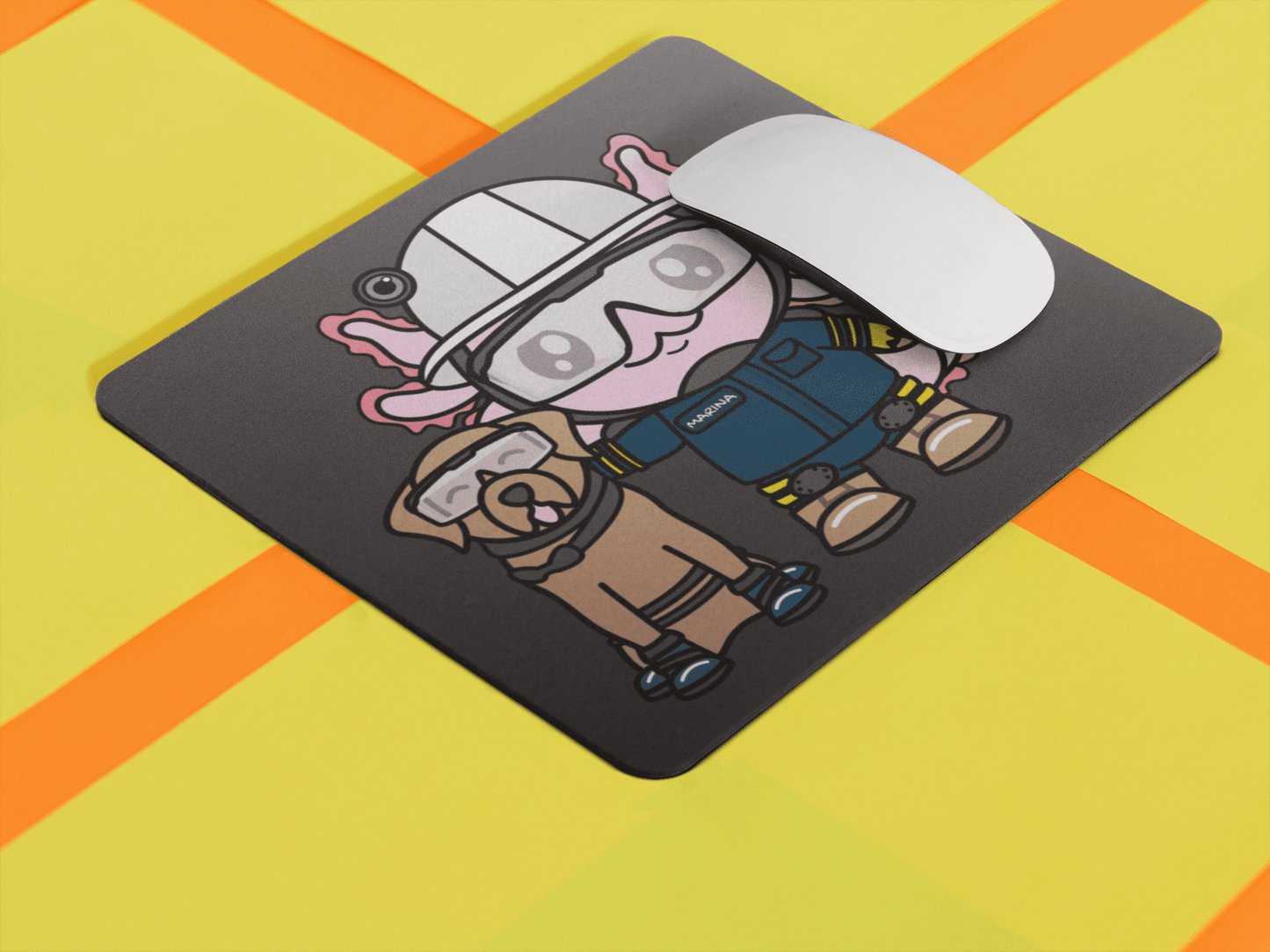 Mousepad Axolotzin Rescatista Ajolote