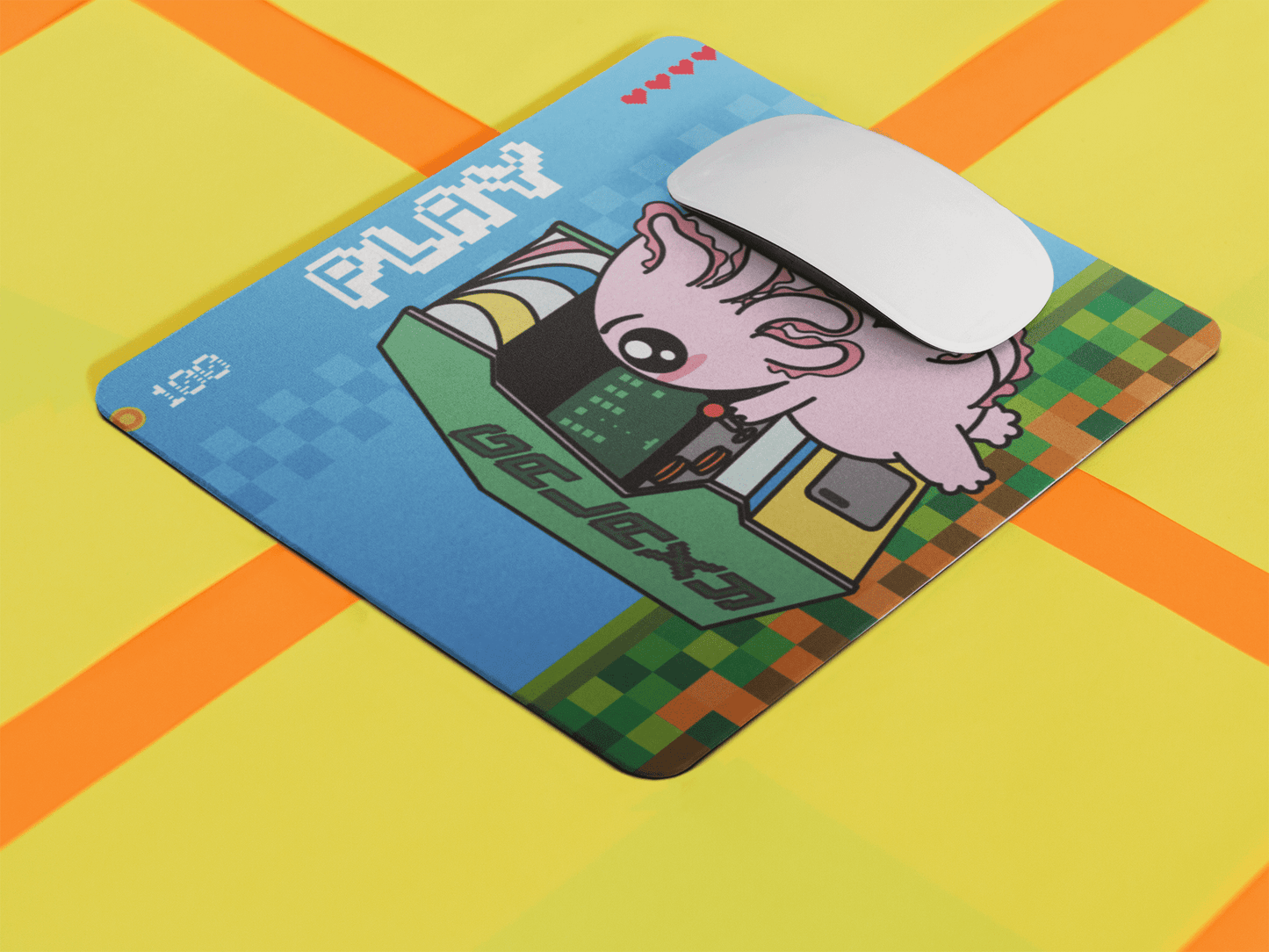 Mousepad Axolotzin Arcade Ajolote Vers. 2