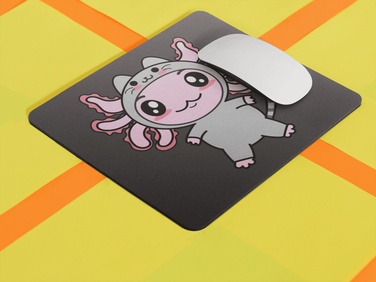 Mousepad Axolotzin Disfraz Gato Ajolote