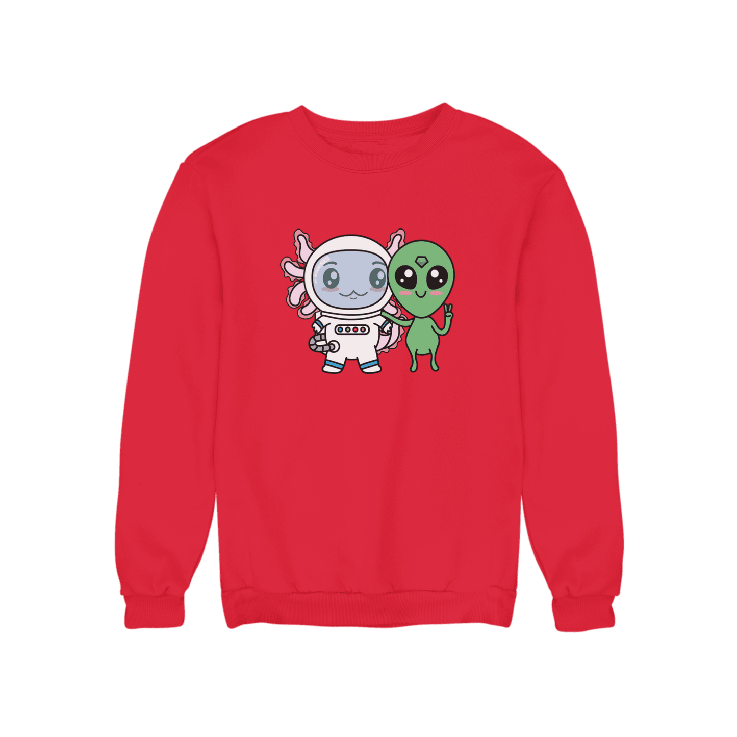 Sudadera Axolotzin Y Marcianito Ajolote Unisex