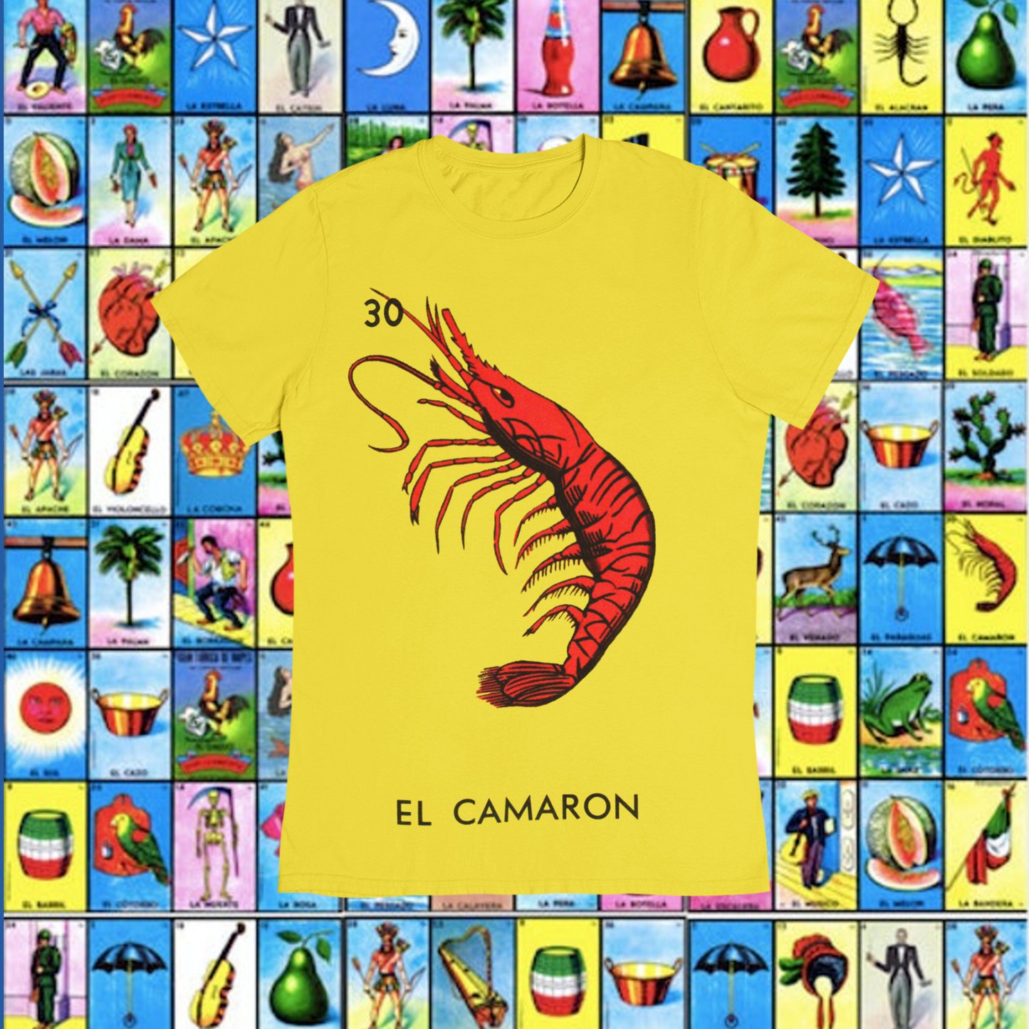 Playera Loteria El Camaron Adulto E Infantil