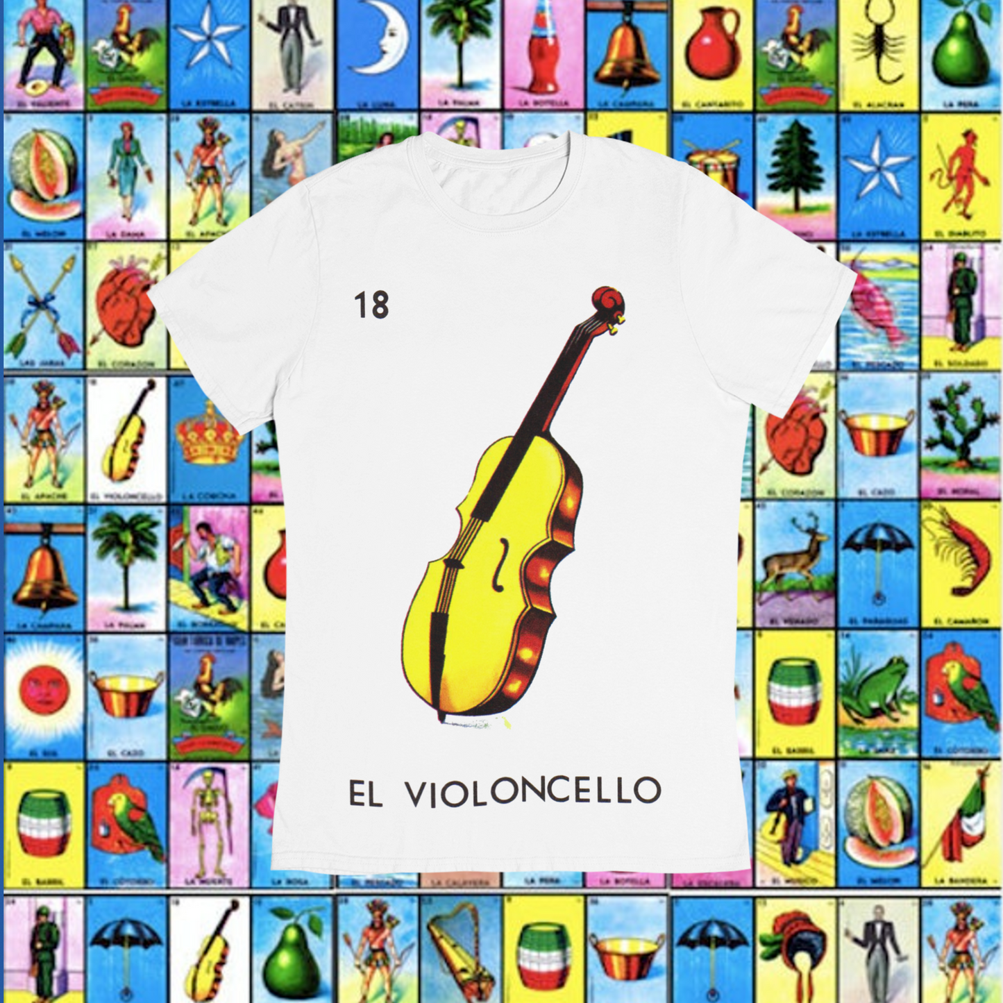 Playera Loteria El Violoncello Adulto E Infantil