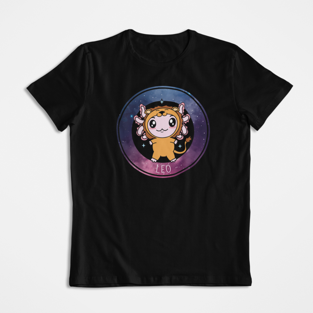 Playera Axolotzin Horoscopos Galaxy Leo Ajolote
