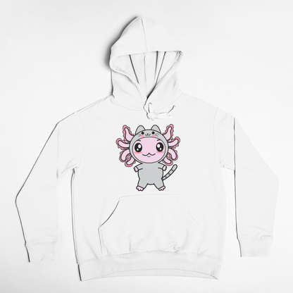 Hoodie Axolotzin Disfraz Gato Ajolote Unisex
