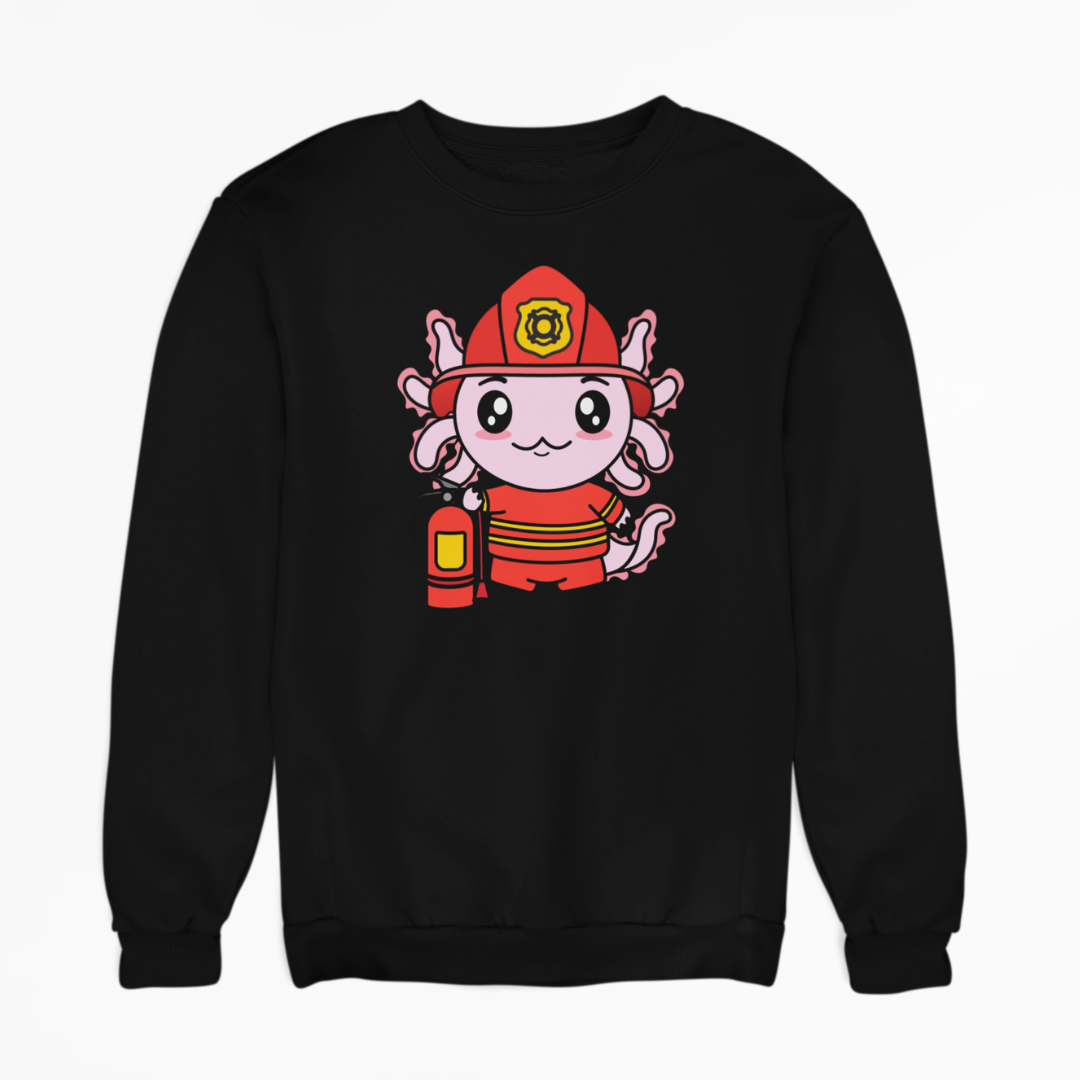 Sudadera Axolotzin Bombero Ajolote Unisex
