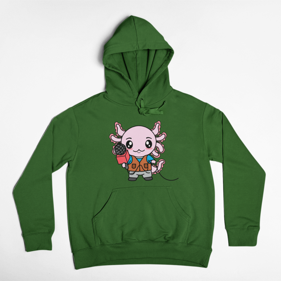 Hoodie Axolotzin Reportero Ajolote Unisex