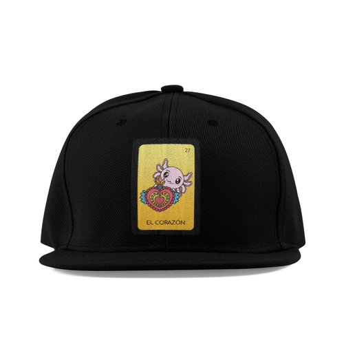 Gorra Unisex Plana Axoloteria El Corazón Ajolote