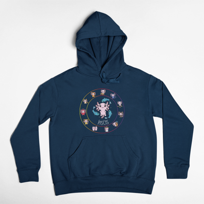 Hoodie Horóscopos Piscis Axolotzin Ajolote Unisex