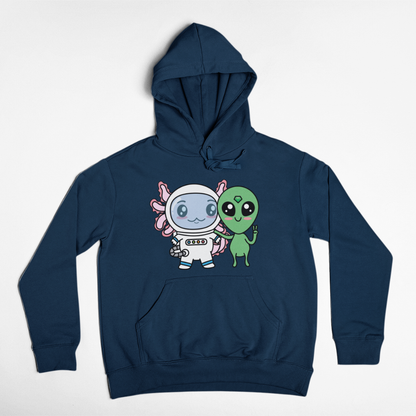 Hoodie Axolotzin Y Marcianito Ajolote Unisex