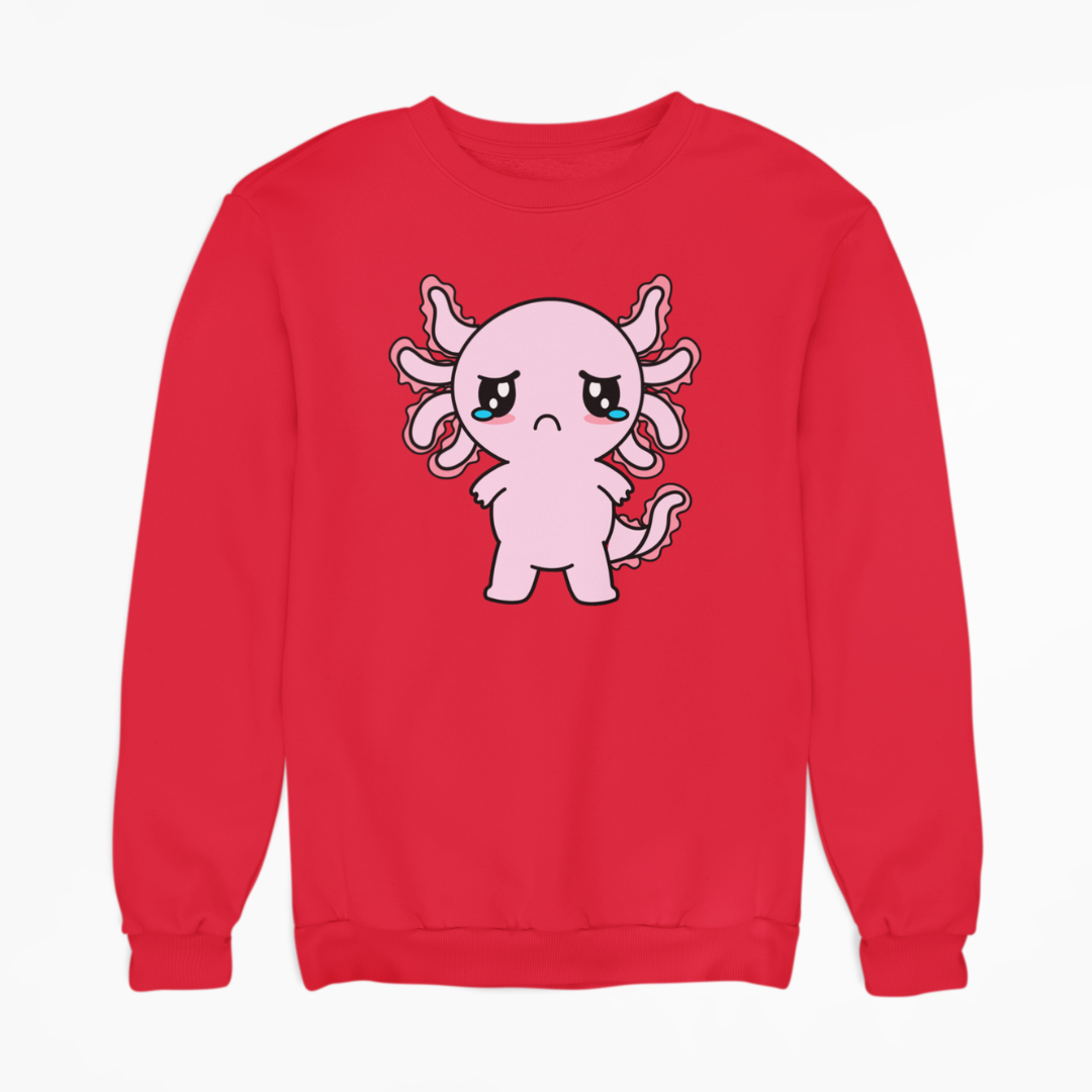 Sudadera Axolotzin Triste Ajolote Unisex