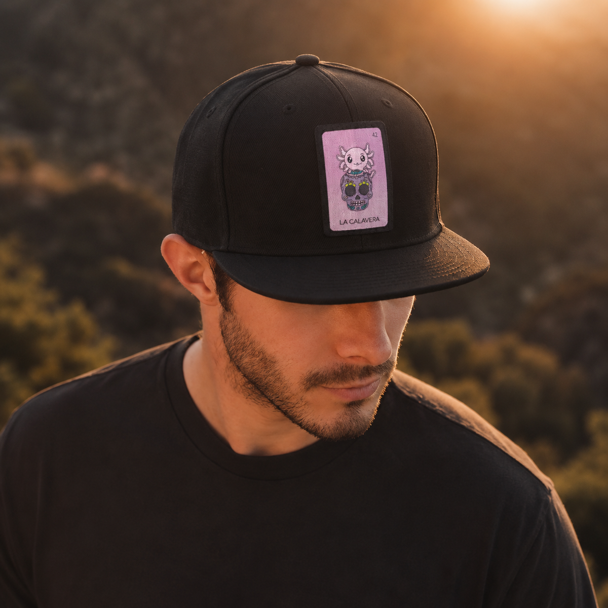 Gorra Unisex Plana Axoloteria La Calavera Ajolote
