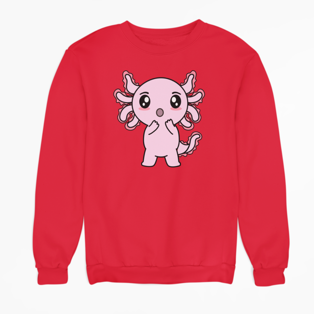 Sudadera Axolotzin Sorprendido Ajolote Unisex