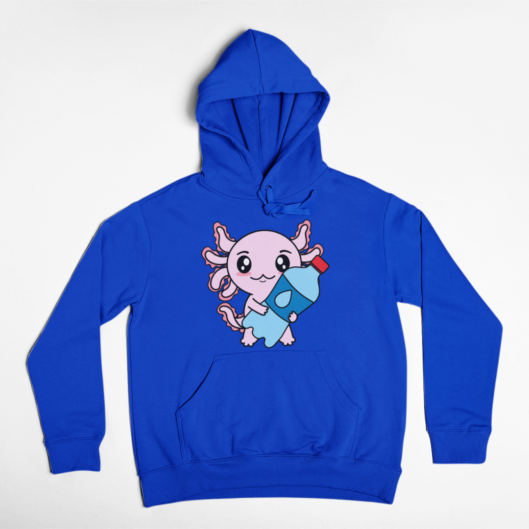 Hoodie Axolotzin Botella Agua Ajolote Unisex