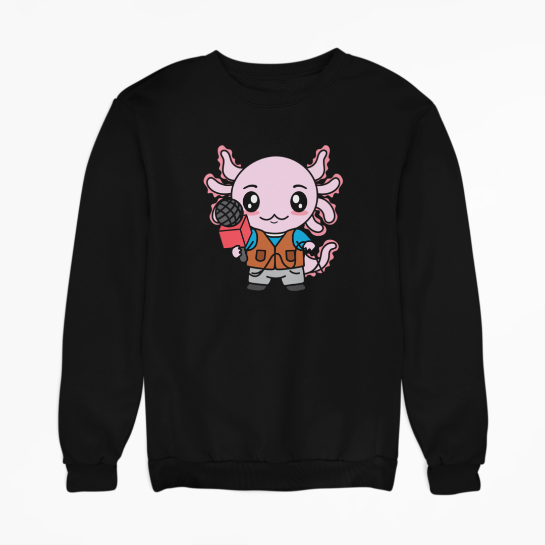 Sudadera Axolotzin Reportero Ajolote Unisex