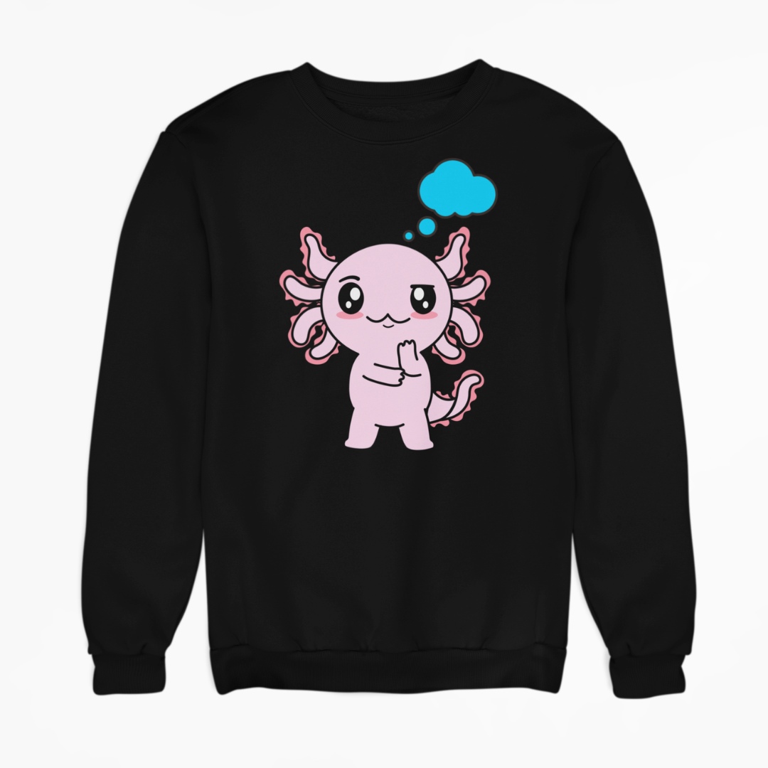 Sudadera Axolotzin Pensando Ajolote Unisex