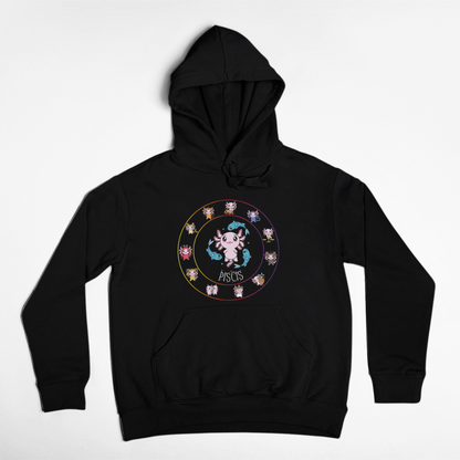 Hoodie Horóscopos Piscis Axolotzin Ajolote Unisex