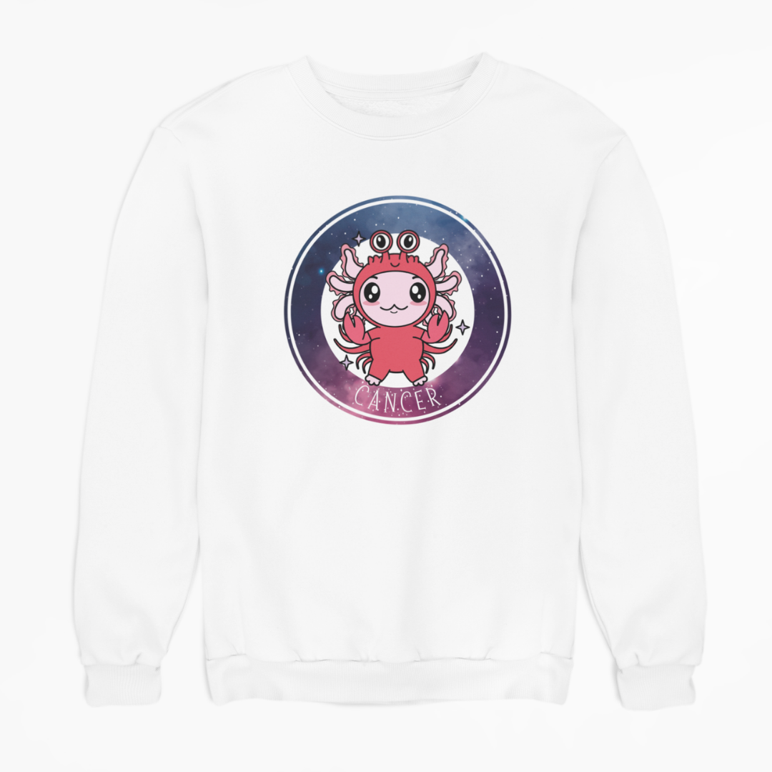 Sudadera Axolotzin Horóscopos Galaxy Cancer Ajolote Unisex
