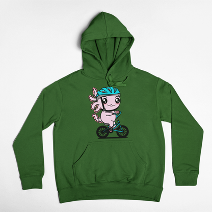 Hoodie Axolotzin Ciclista Ajolote Unisex