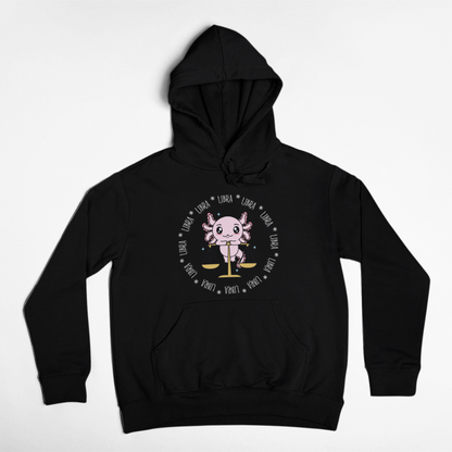 Hoodie Axolotzin Horóscopos Aro Libra Ajolote Unisex