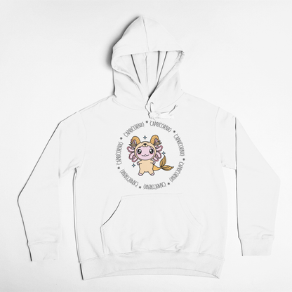 Hoodie Axolotzin Horóscopos Aro Capricornio Ajolote Unisex