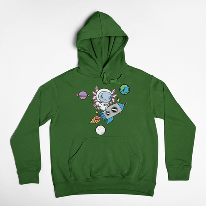 Hoodie Axolotzin Cohete Ajolote Unisex